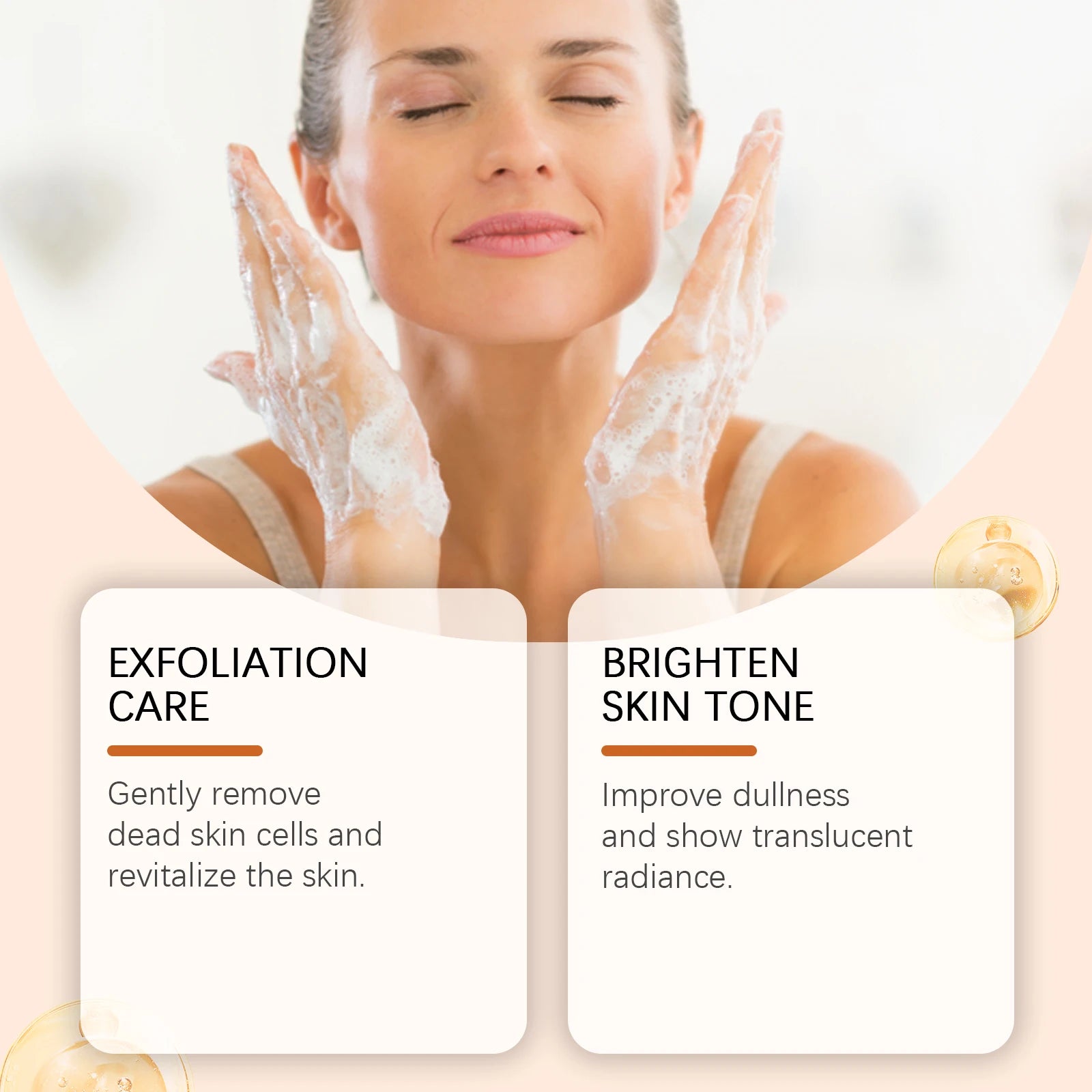 Exfoliating Papaya Cleanser Lotion Cleaning Reduce Facial Dirt Improve Rough Skin Relieve Dullness Brightening Facial Cleanser