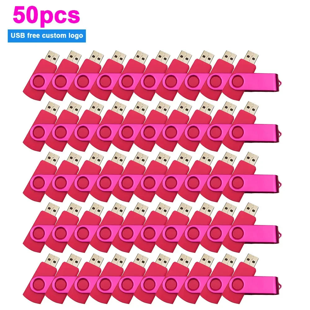 Set of 50 USB Flash Drives 2.0 with Various Convenient Capacity