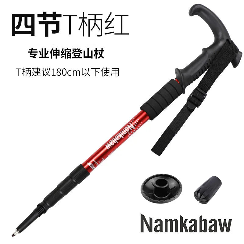 Aluminum Multi-Function Trekking Pole - Protection &amp; Walking Aid