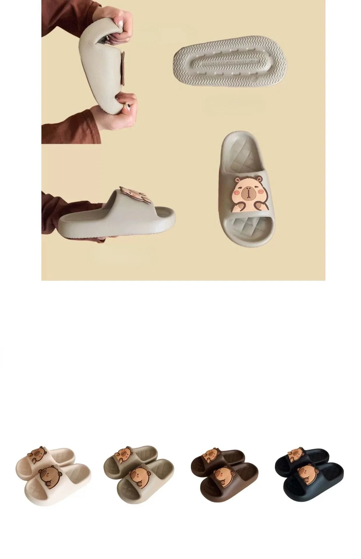 Dép Nữ Kapibara Mây Dễ Thương Đi Biển Nhà êm