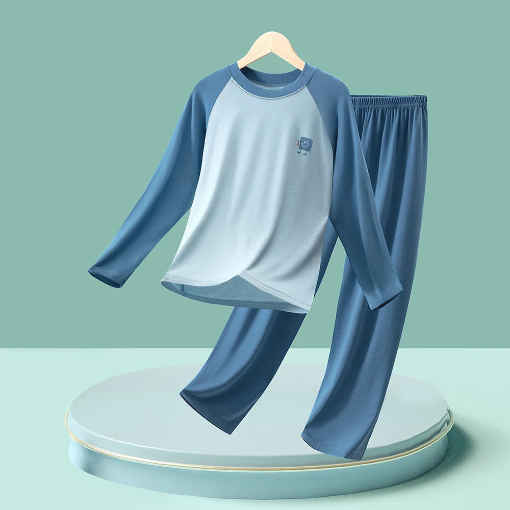 Soft and Cute Modal Fall Winter Children's Pajamas Set