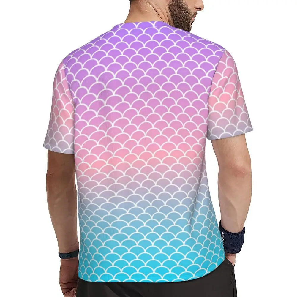 Áo Thun Nam Ombre Tím Hồng Thời Trang Hè Đầy Phong Cách