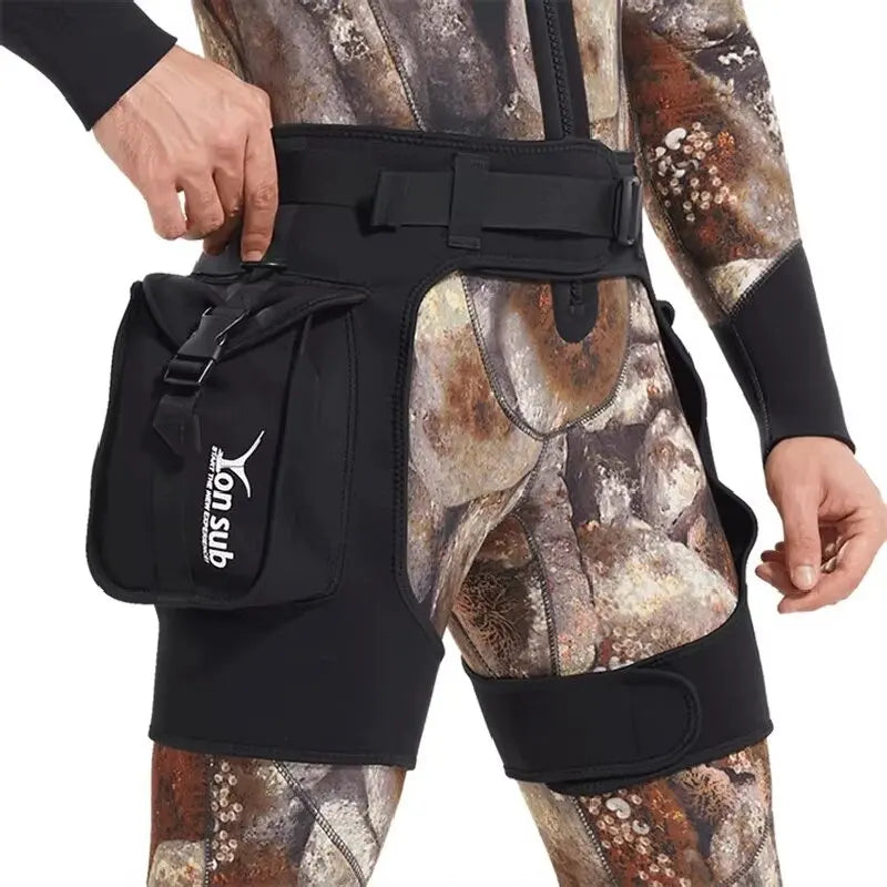 Quần bơi nam lặn co giãn, túi tiện dụng, dây đai