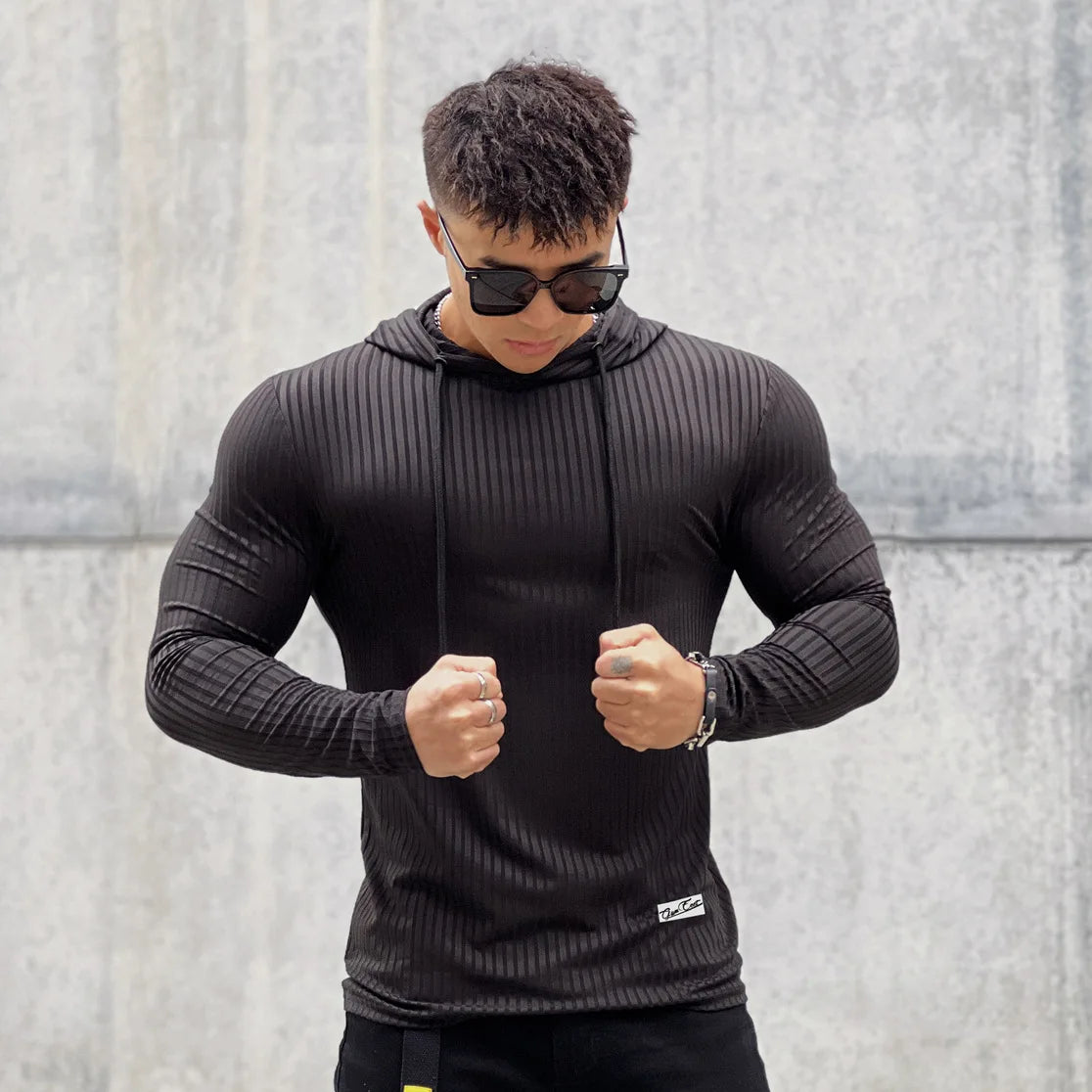 Men's Breathable Long Sleeve Gym Fitness Sports Shirt
