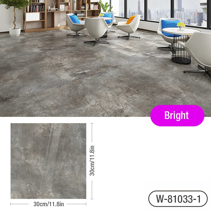 Simulated Marble Tile Floor Sticker PVC Waterproof Self-adhesive for Living room Toilet Kitchen Home Floor Decor 3d Wall sticker