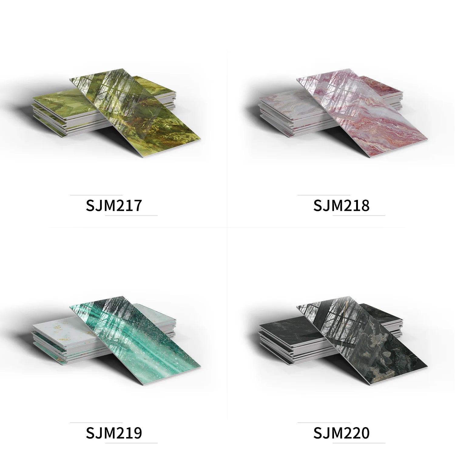 Set of 16 Waterproof Stone Pattern Foam Wall Stickers for Kitchen