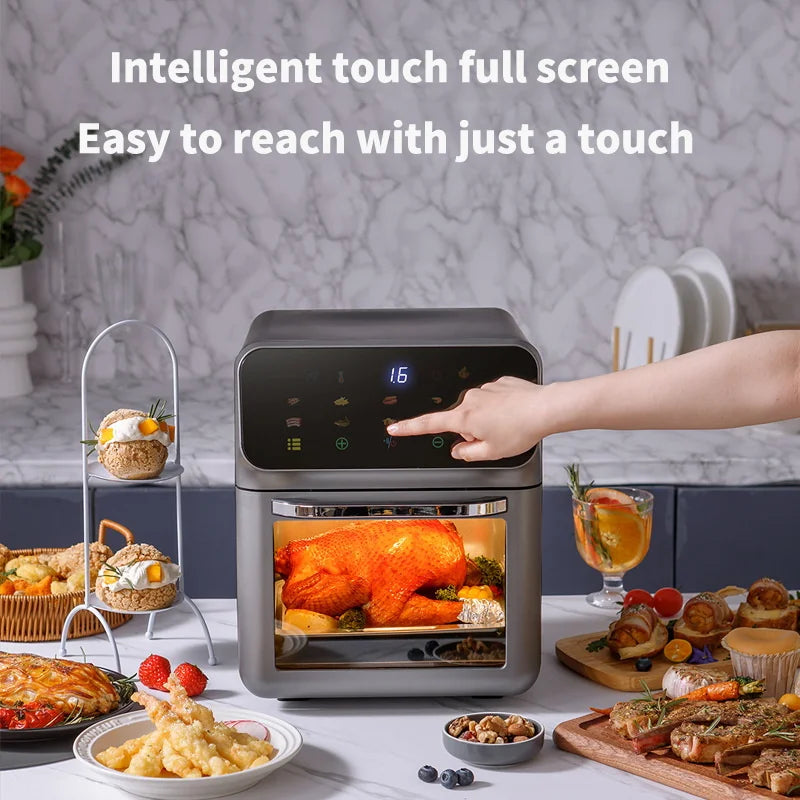 10L Electronic Oil-Free Fryer - 360° Full Grill