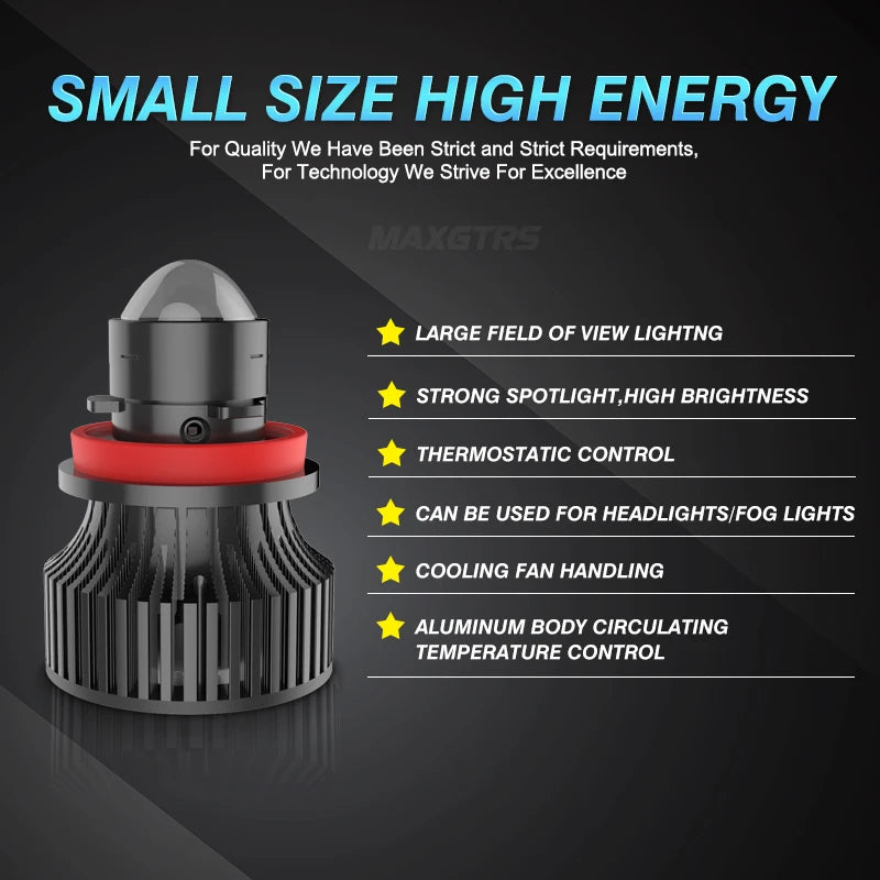 Mini Car LED Headlights H7 H11 9005 9006 3000K