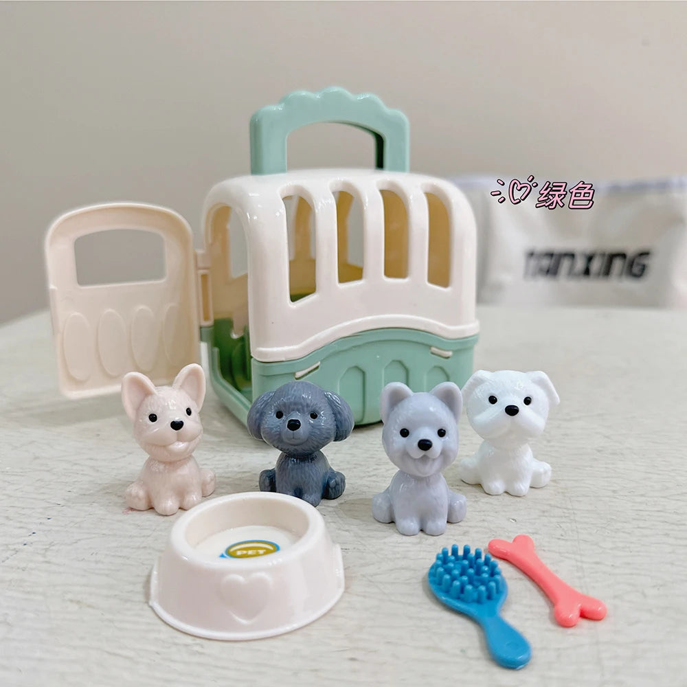 Cute Pet Basket Toy Set - Christmas Gift for Kids