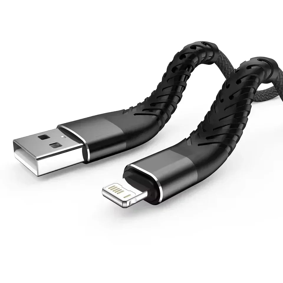 3A USB Fast Charging Cable For iPhone/iPad Multi-Length