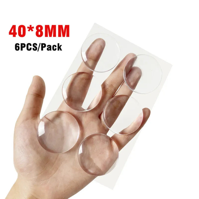 door knob wall shield Clear Soft Rubber Door Stopper door handle bumper Mute Stickers Wall Protector Muffler Pad Protective Plug