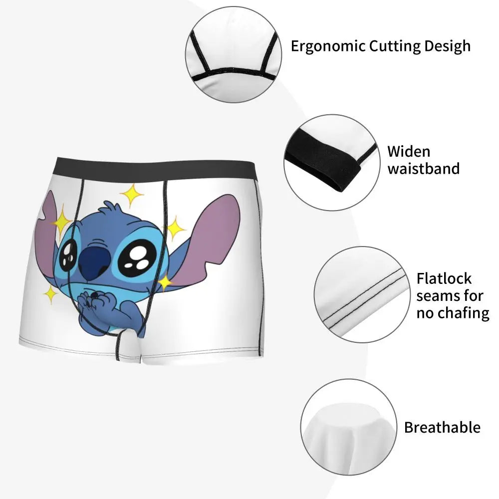 Quần Sịp Nam Lilo Stitch Thoải Mái Phong Cách Anime