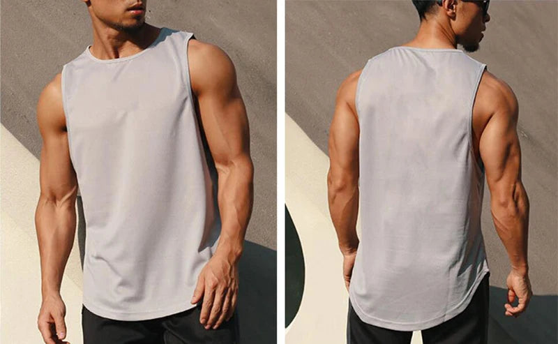Men's Gym Mesh Tank Top Quick Dry Bodybuilding Cool