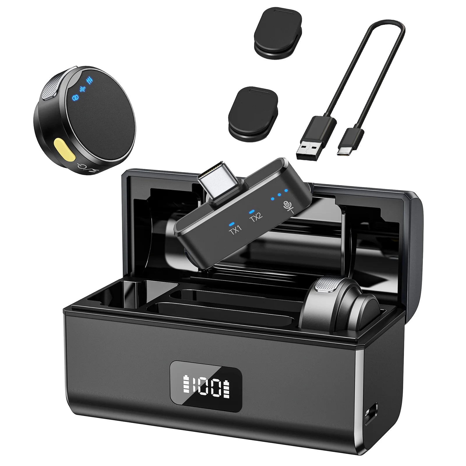 Professional Noise-Canceling Wireless Microphone for Recording &amp; Interviews