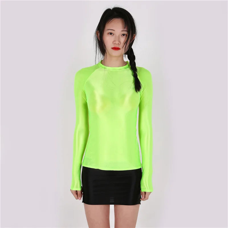Áo body dài tay mỏng ôm, xuyên thấu sexy thời trang - Daisan Mart
