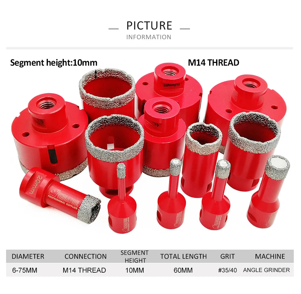 Mũi Khoan Kim Cương Đa Năng SHDIATOOL M14 6-75mm - Daisan Mart