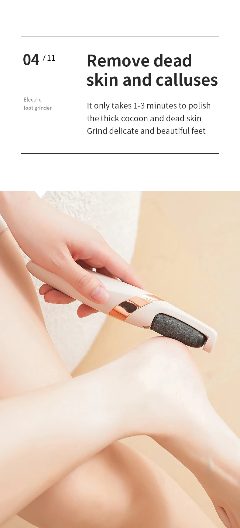 Electric Foot Grinder Automatic Foot Callus Rubbing Pedicure Dead Skin Callus Remover for Foot Rechargeable Foot Beauty Machine