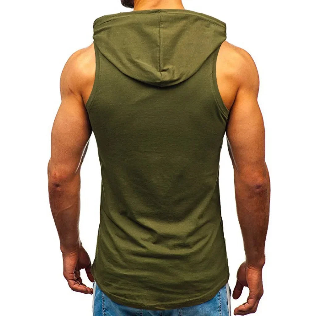 Áo Tank Tập Gym Hè Nam Có Mũ Thể Hình Không Tay - Daisan Mart