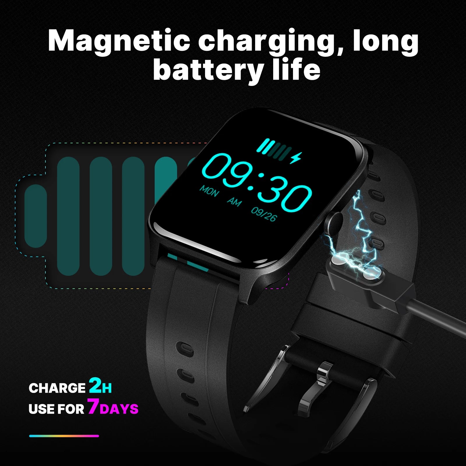 Đồng Hồ Thông Minh MOES Alexa, Chống Nước, Đo Sức Khỏe