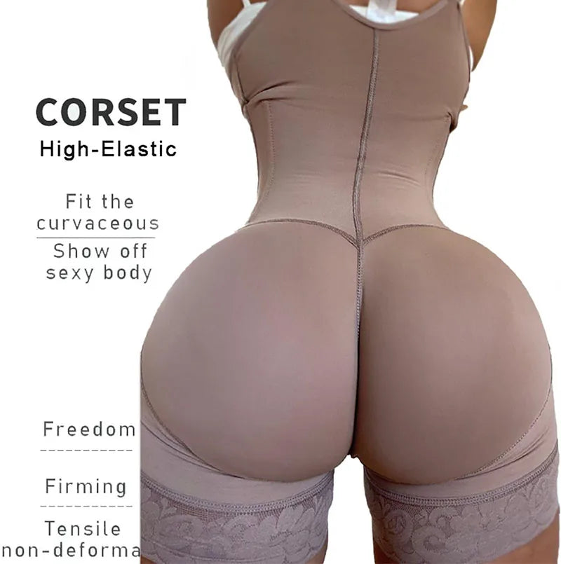 AfruliA High Compression Shapewear Tummy Control Full Body Shapers Waist Trainer Bodysuits Butt Lifter Fajas Colombianas Girdles - Daisan Mart