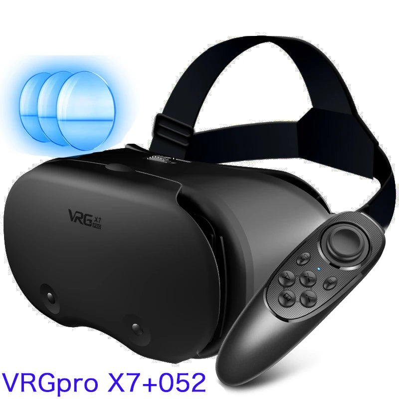 VRG Pro X7 3D Virtual Reality Glasses With Headset, Controller