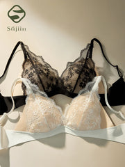 SUJIIN sexy summer wireless lace push-up bra