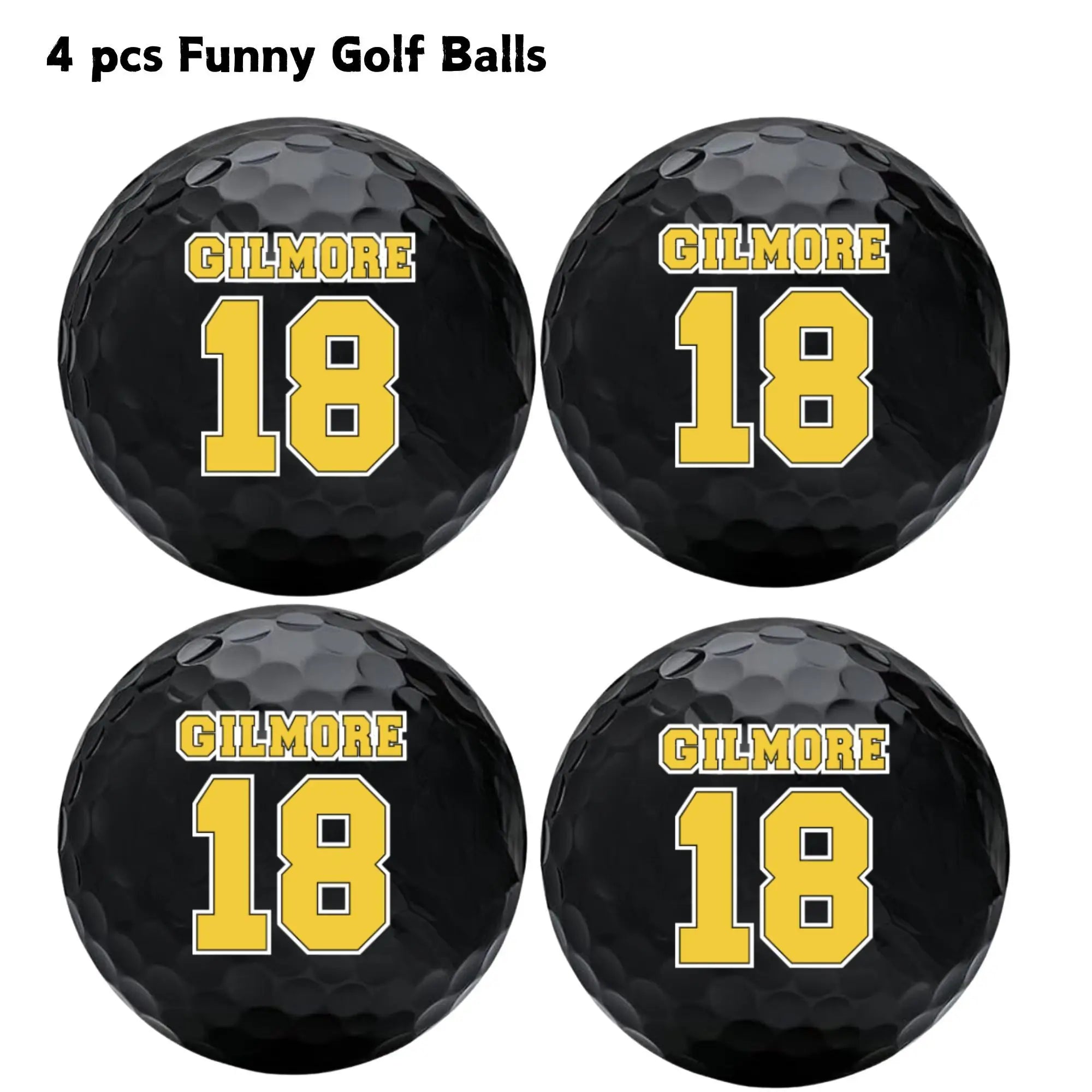 Set of 4 Funny Golf Balls - Unique Gift for Men