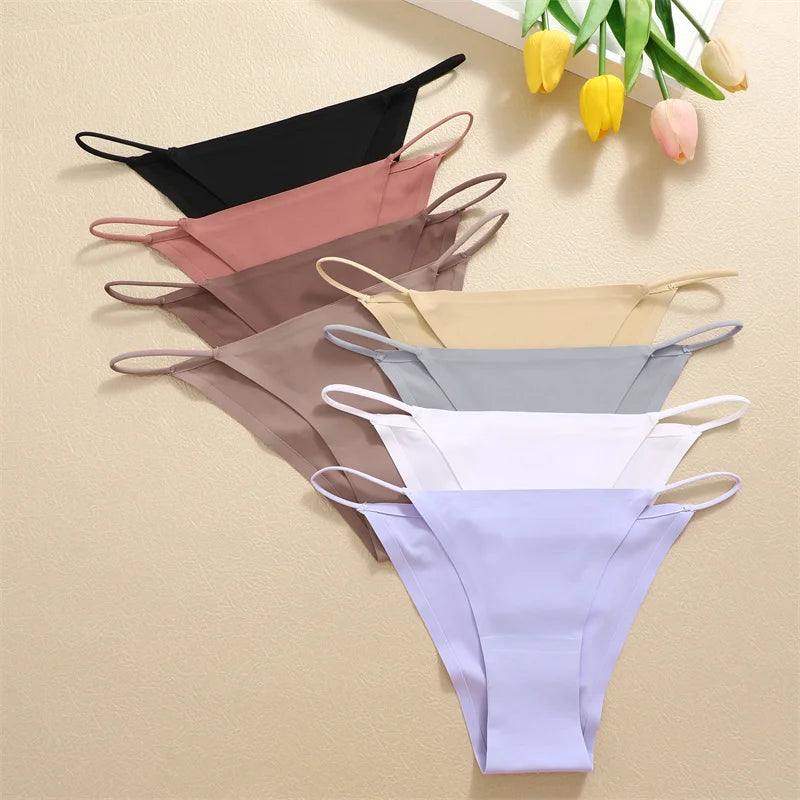 Set of 3 Ice Silk Ultra-Thin Seamless Women's Panties