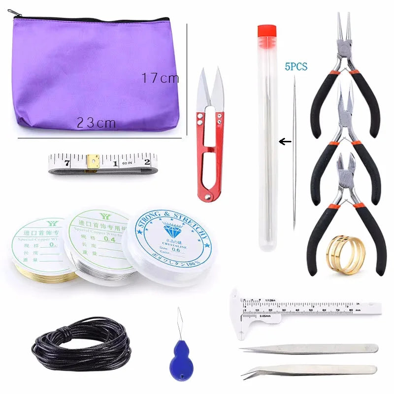 Full Jewelry Making Tool Kit: Wire, Charms, Pliers