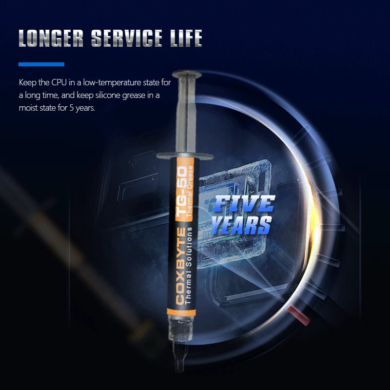 Coxbyte Thermal Paste 18.2W/mk for CPU Cooler AMD Intel Processor Computer Cooling Fan VGA GPU Compound Heatsink Plaster