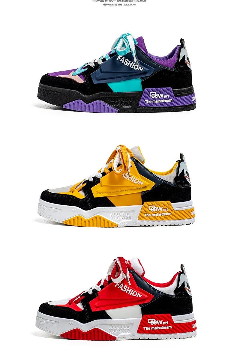 Red Fashion Couple Shoes Hip Hop Style Men And Women