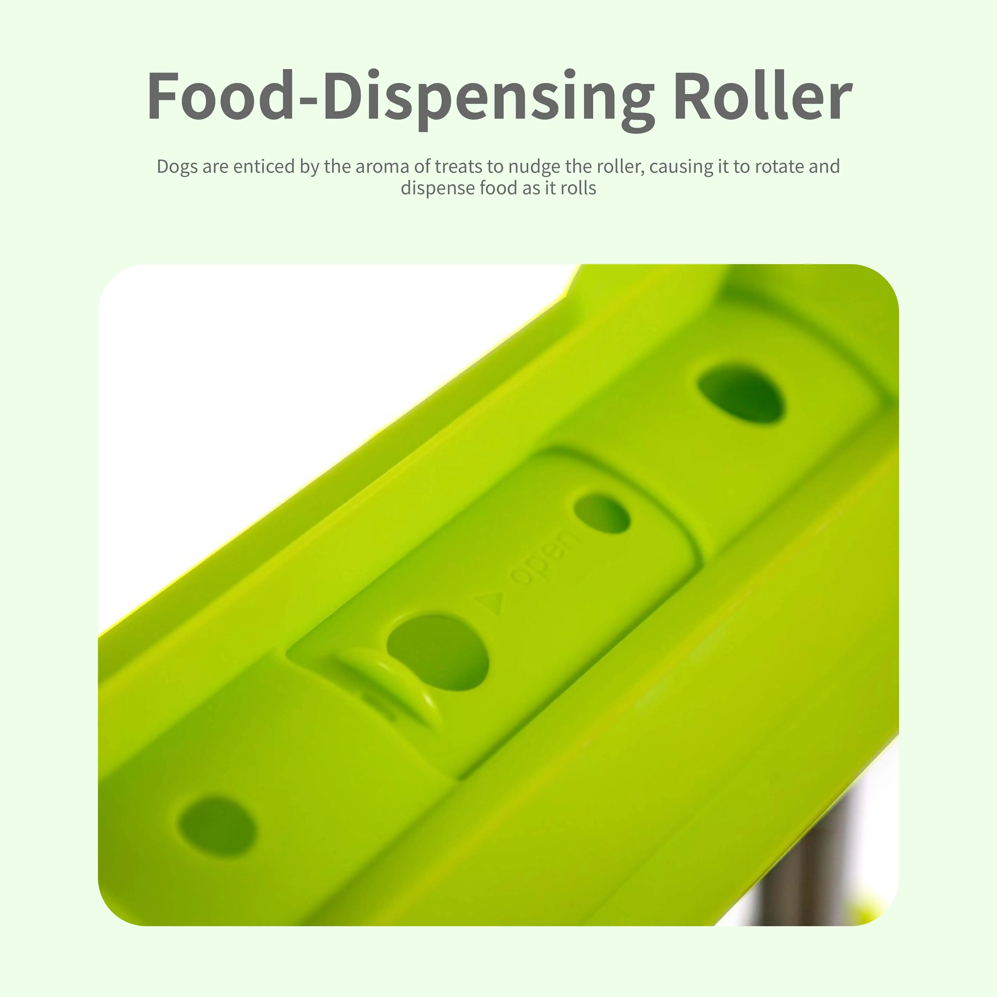 Adjustable Height Pet Feeder Rolling Slow Feeder Anti-Choking Interactive Intelligence Enhancer for Cats And Dogs Food Dispenser - Daisan Mart