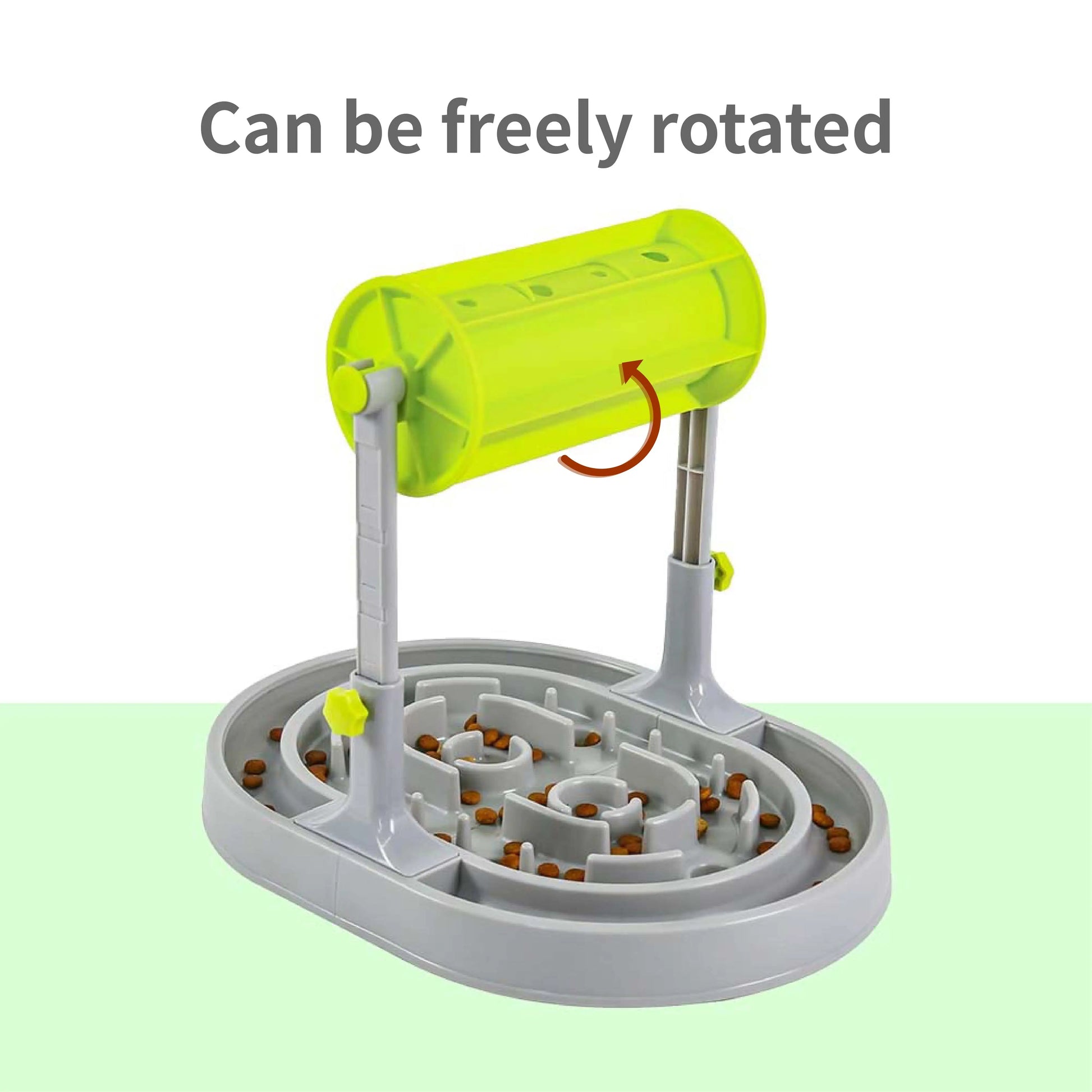 Adjustable Height Pet Feeder Rolling Slow Feeder Anti-Choking Interactive Intelligence Enhancer for Cats And Dogs Food Dispenser - Daisan Mart