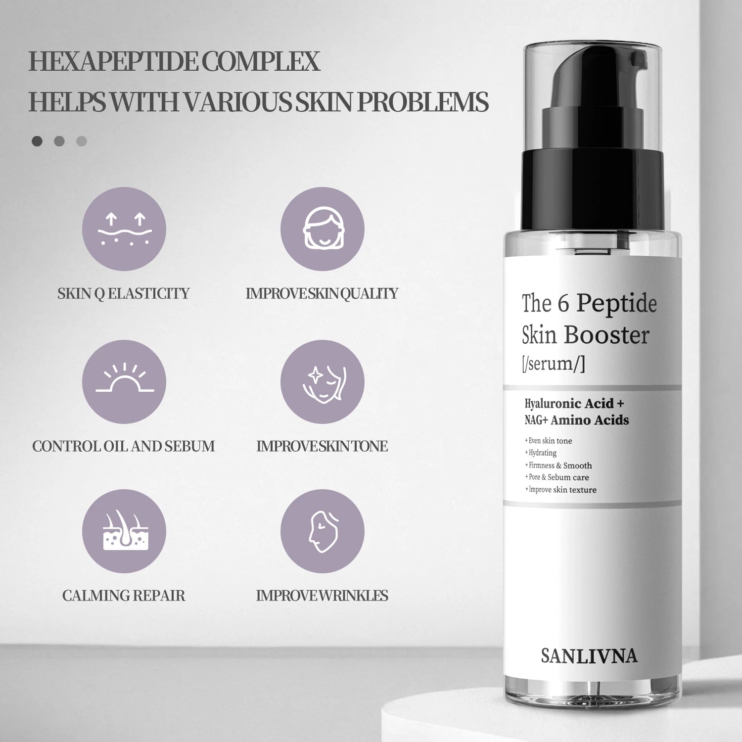 Skin Brightening Serum: Peptide &amp; Niacinamide Moisturizing