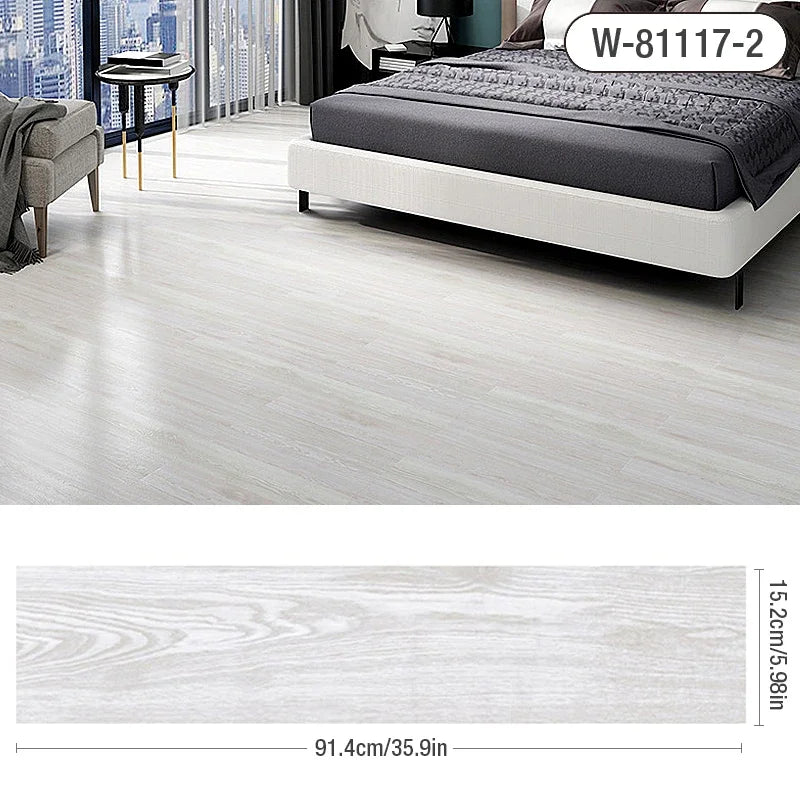 Wood Grain Floor Stickers Modern XPE Foam Wall Sticker Waterproof Self-adhesive for Living room Toilet Kitchen Home Floor Decor