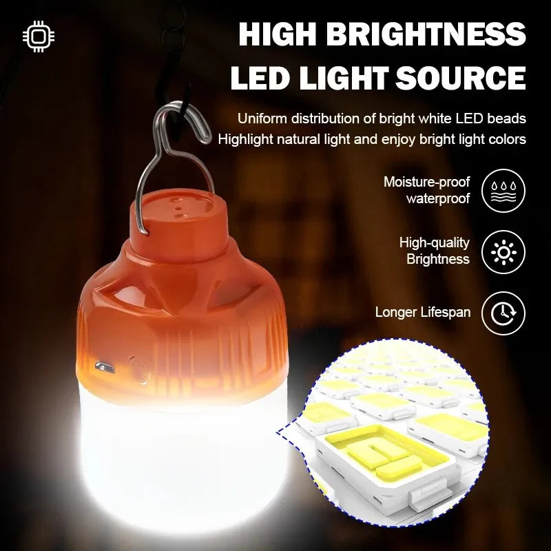 Super Bright Convenient 50W USB Rechargeable Outdoor LED Lamp