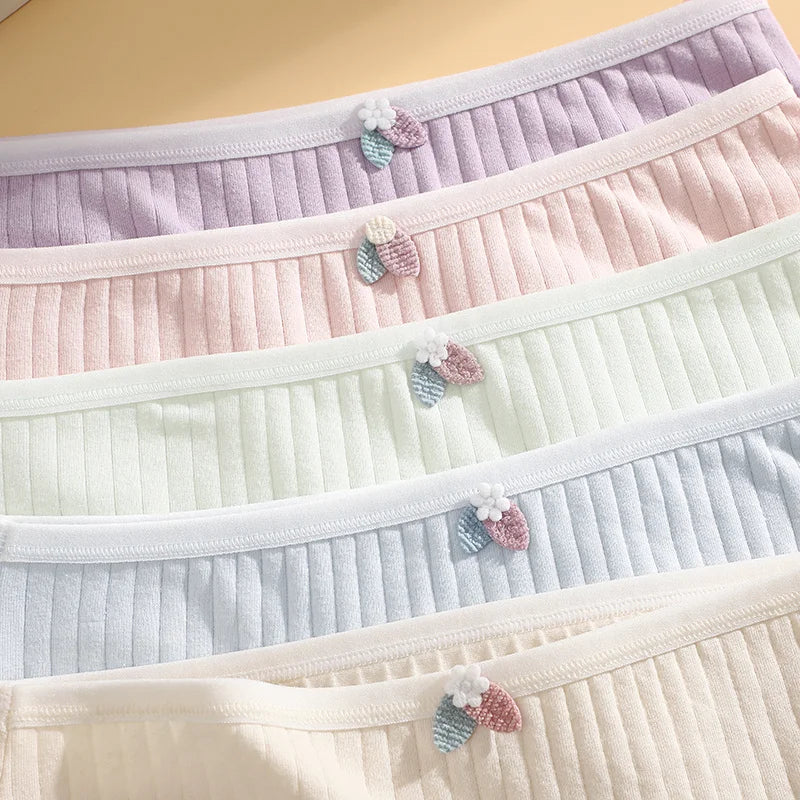 Sexy Cotton Women's Underwear 4 Pieces - Sports String