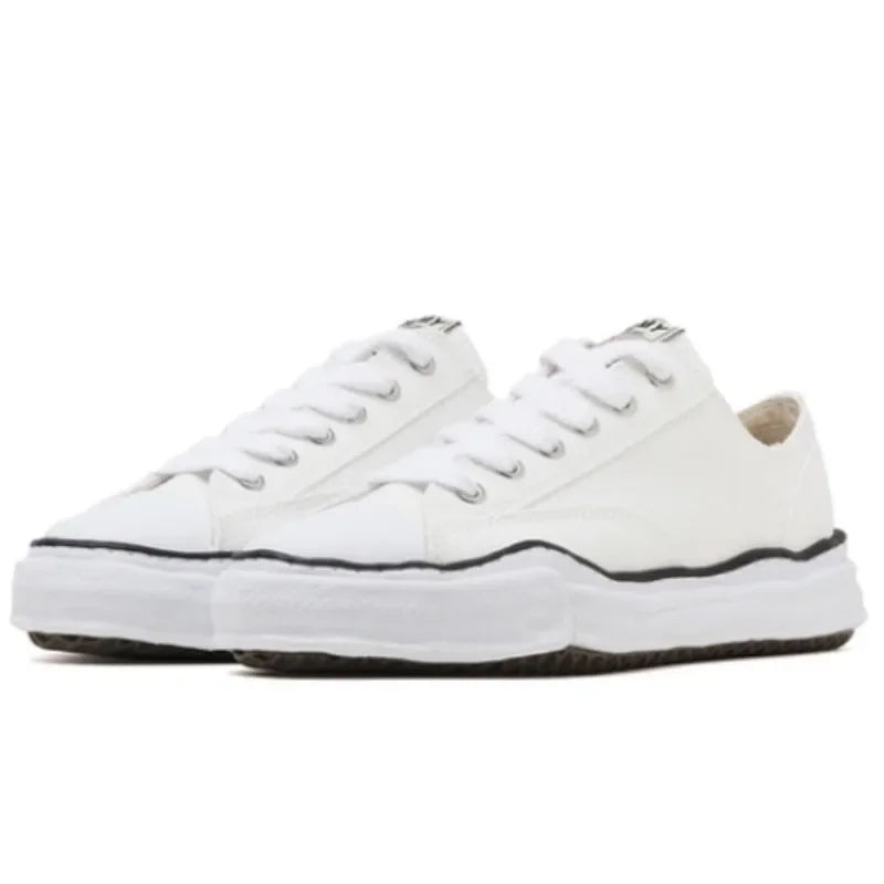 Classic I.TxMMY Dissolved Vulcanized Sole Canvas Shoes Mihara Lace up Retro Casual Sports Shoes Yasuhiro Unisex Couple Sneakers