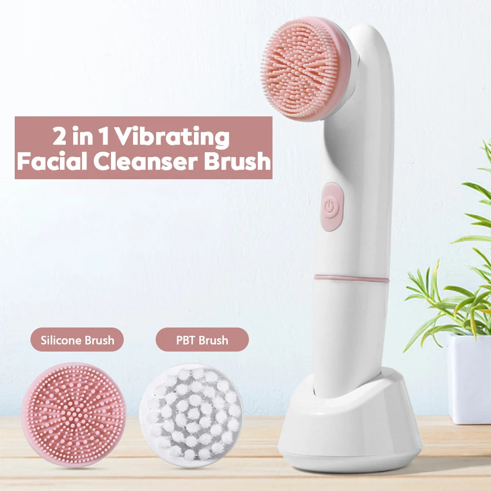 Electric Facial Cleanser with 2 Modes for Cleansing &amp; Skin Massage