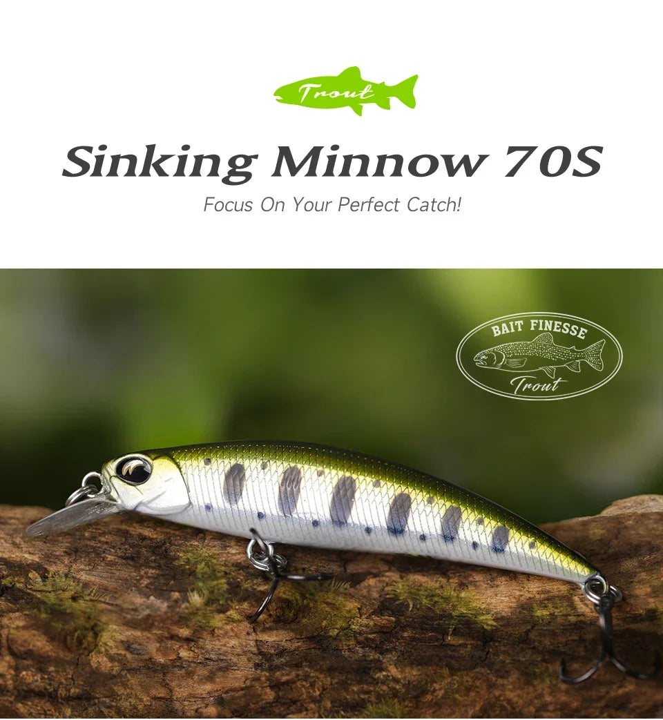 Mồi Câu TSURINOYA DW75 70mm 8.9g Cho Cá Chìm Nước Ngọt