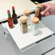 Multi-purpose Folding Shelf for Kitchen Cabinet Door, Convenient Storage Rack