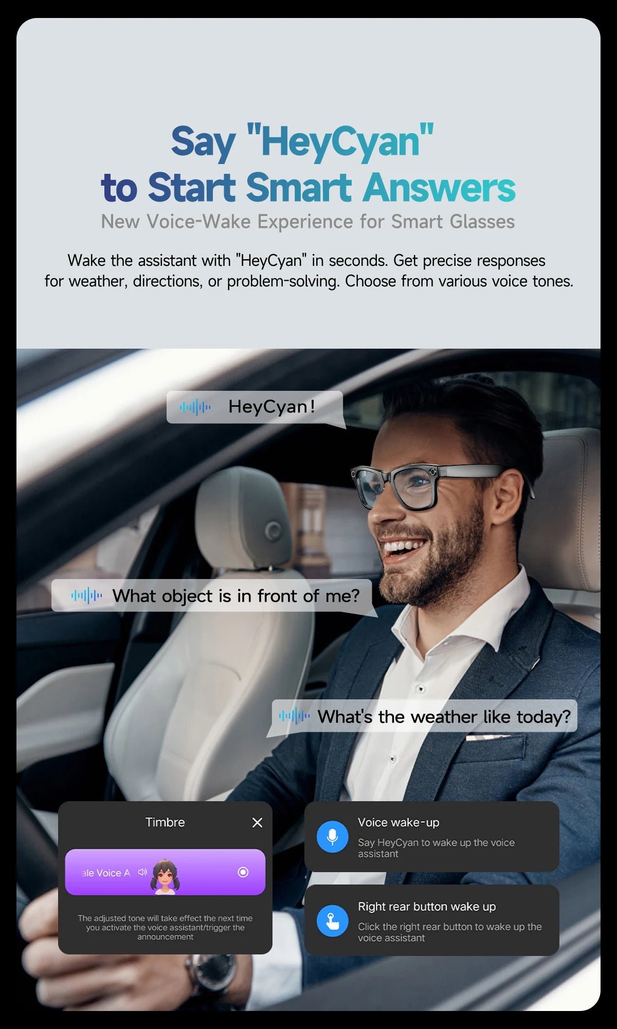 AI Smart Glasses 2025 - Take, Translate, Call, Music 8MP