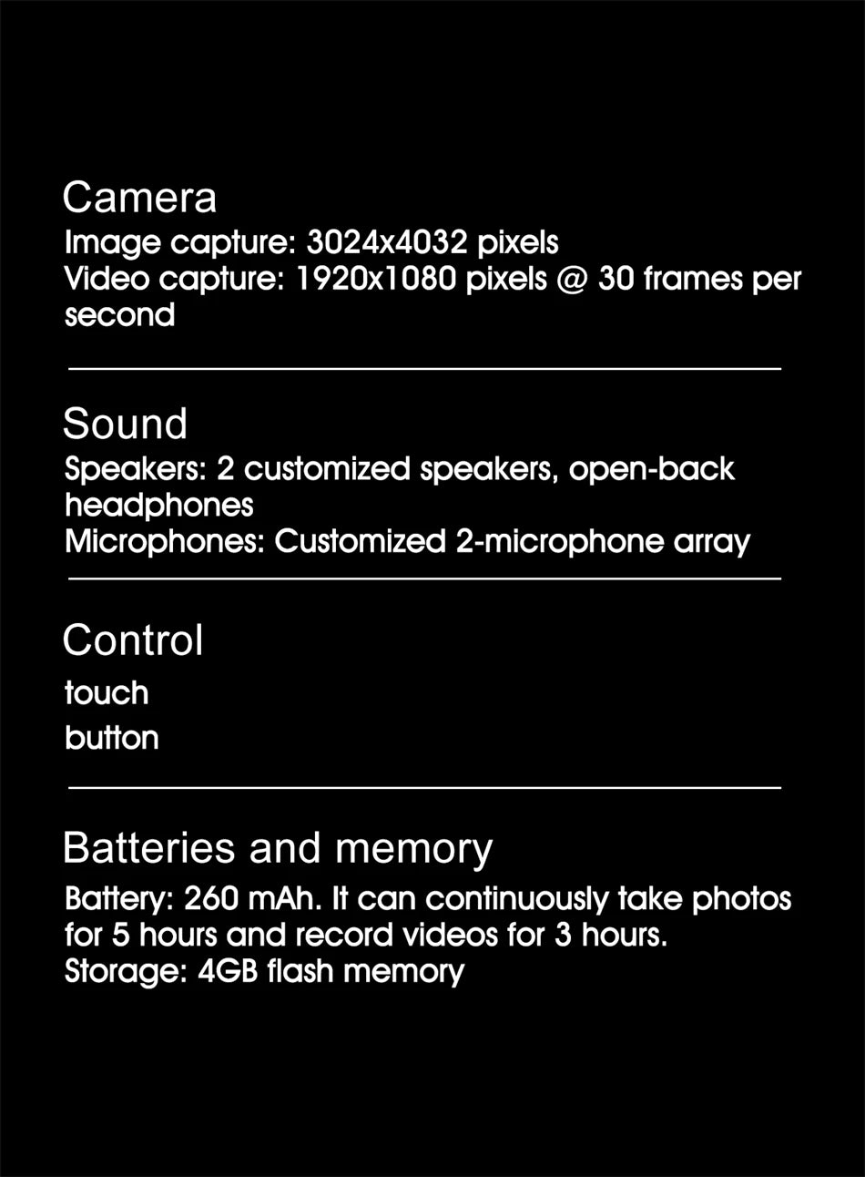 LIGE AI Smart Glasses: Bluetooth Calling, Camera, Music