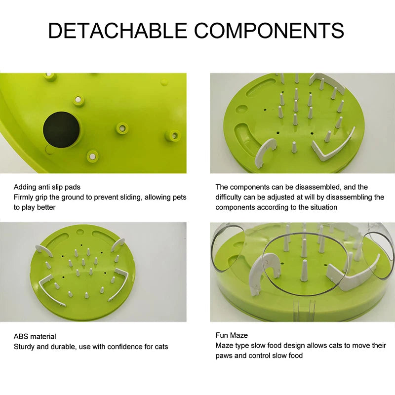 Pet Dog Cat Food Slow Feeder Jungle Design Puppy Anti Slip Treat Dispensing Toy Bowl Puzzle Slow Feeder Tray Pets Supplies