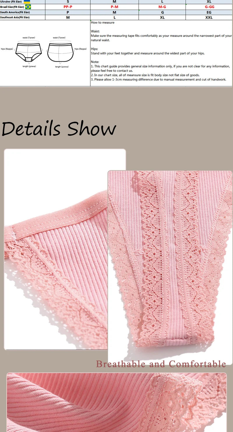 Combo of 5 Sexy Cotton Women's Underwear with Belt