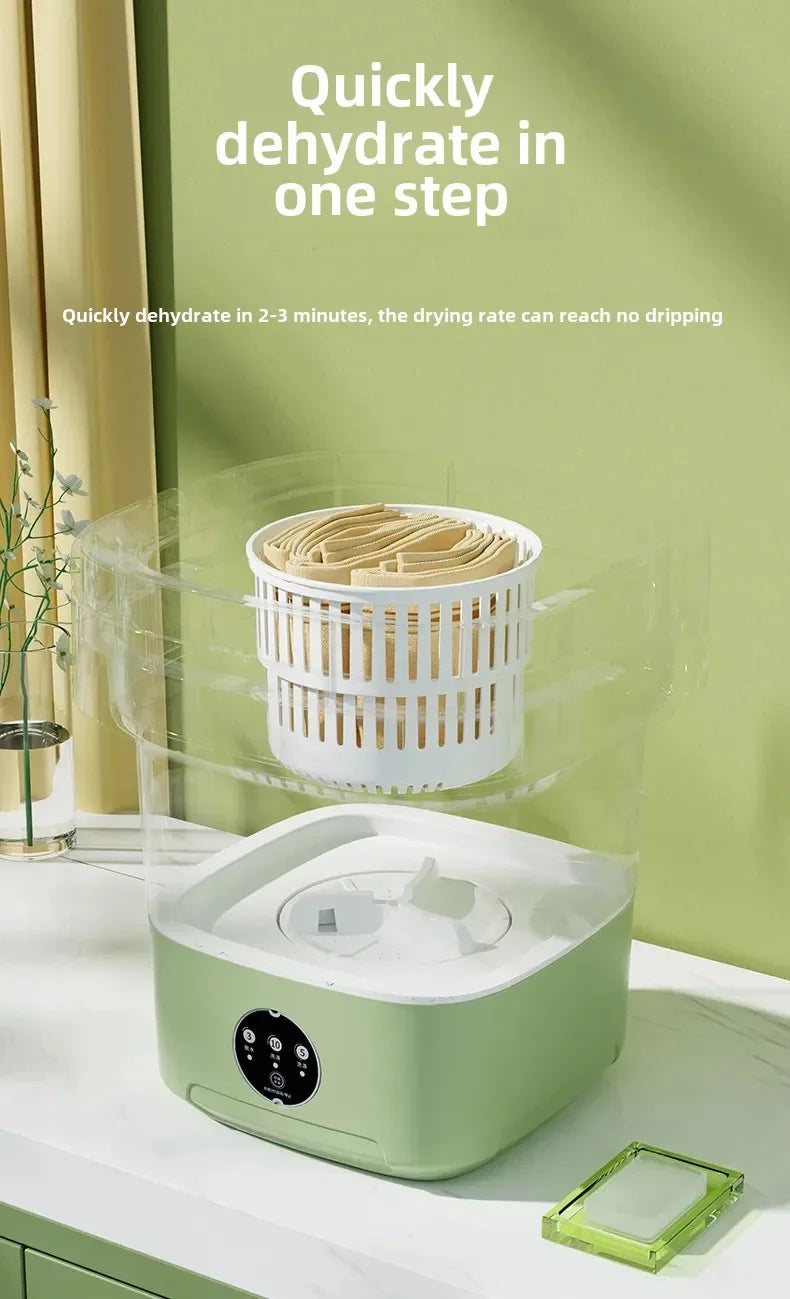 14L Multi-Function Folding Washing Machine - Convenient for Small Items