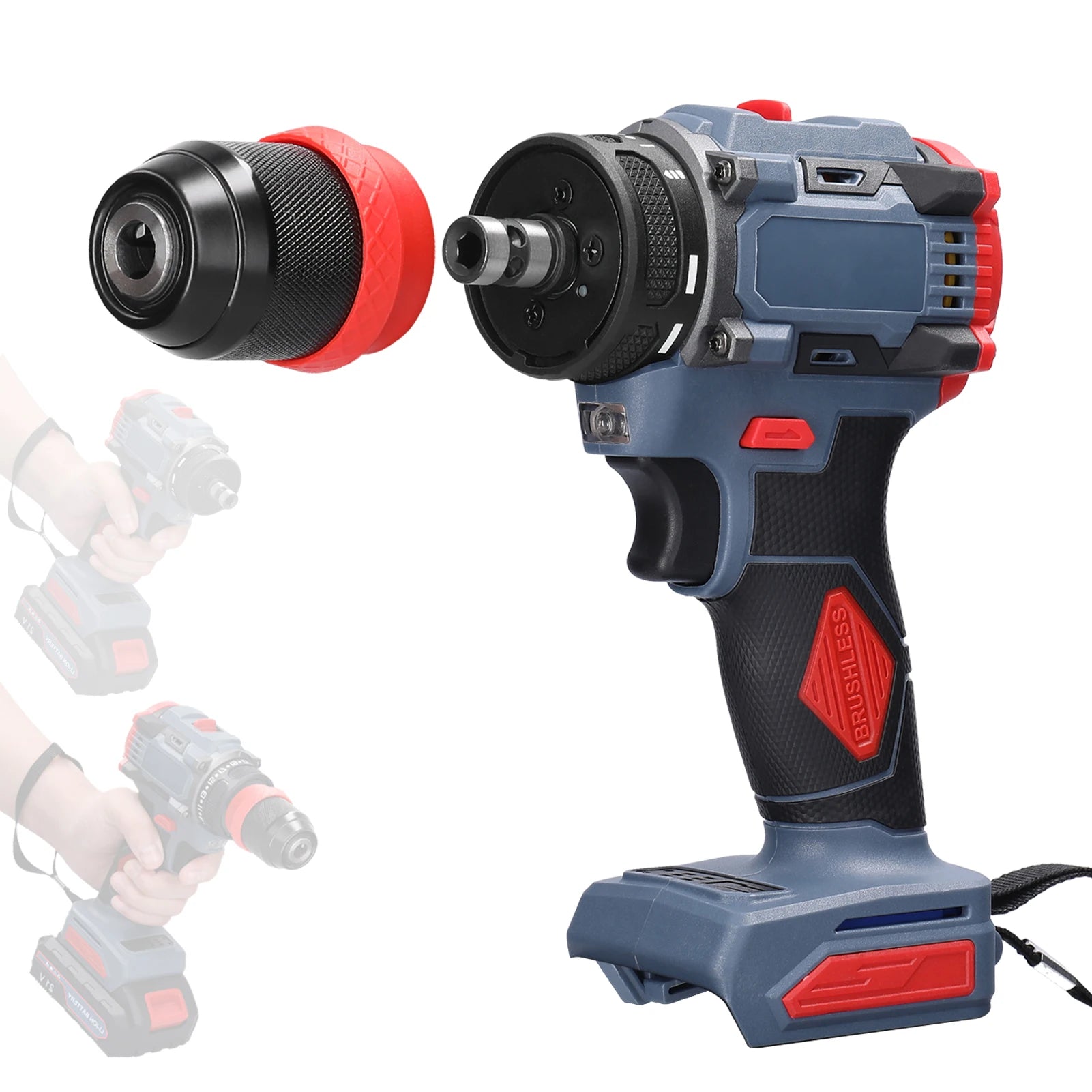 21V 2in1 Electric Drill Rechargeable Screwdriver 55Nm Torque Brushless Screwdriver Practical Screw Driver Repairing Power Tool