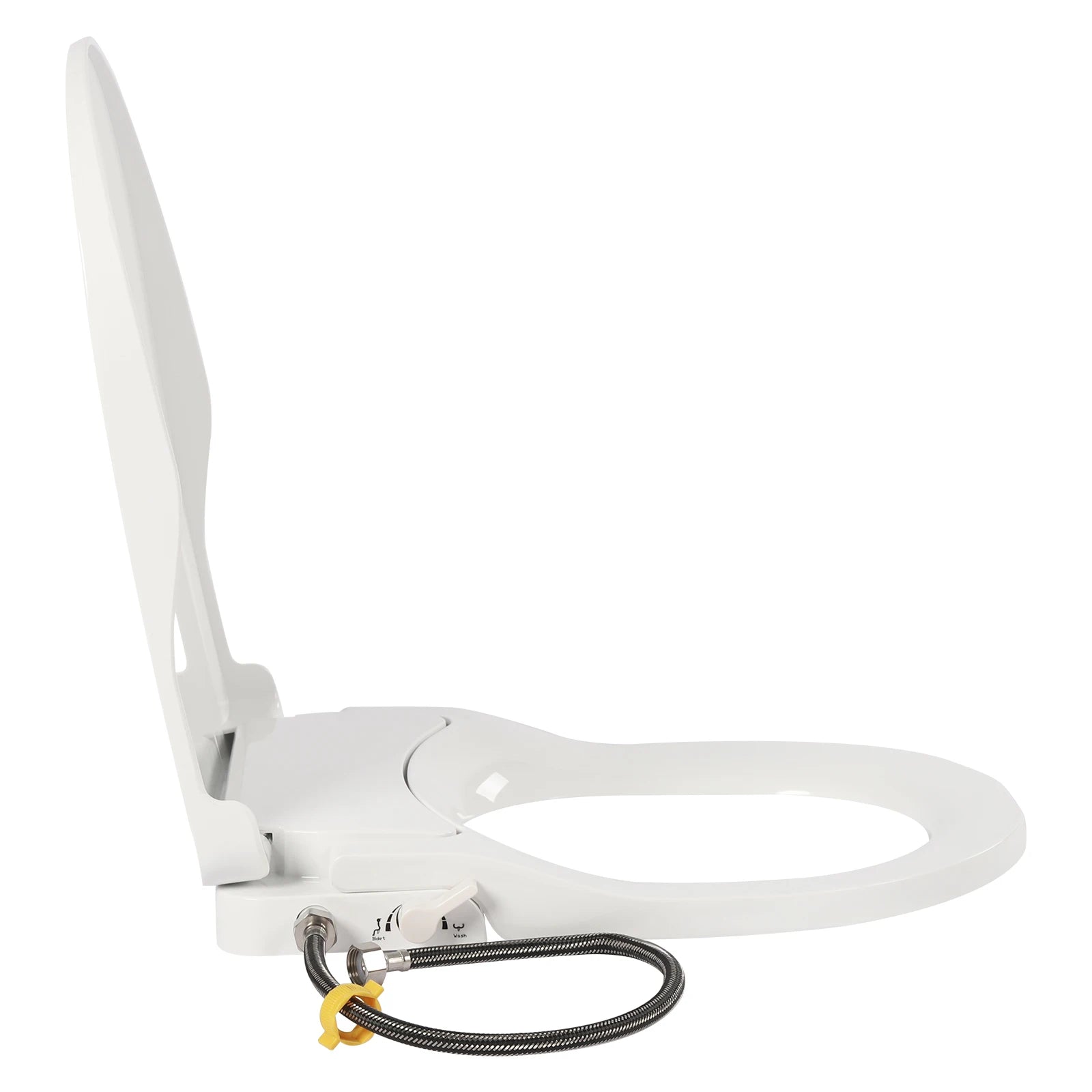 Non-Electric Bidet Toilet Seat White Dual Nozzle System - Bidet with Easy Installation Fits Elongated Toilets - Daisan Mart