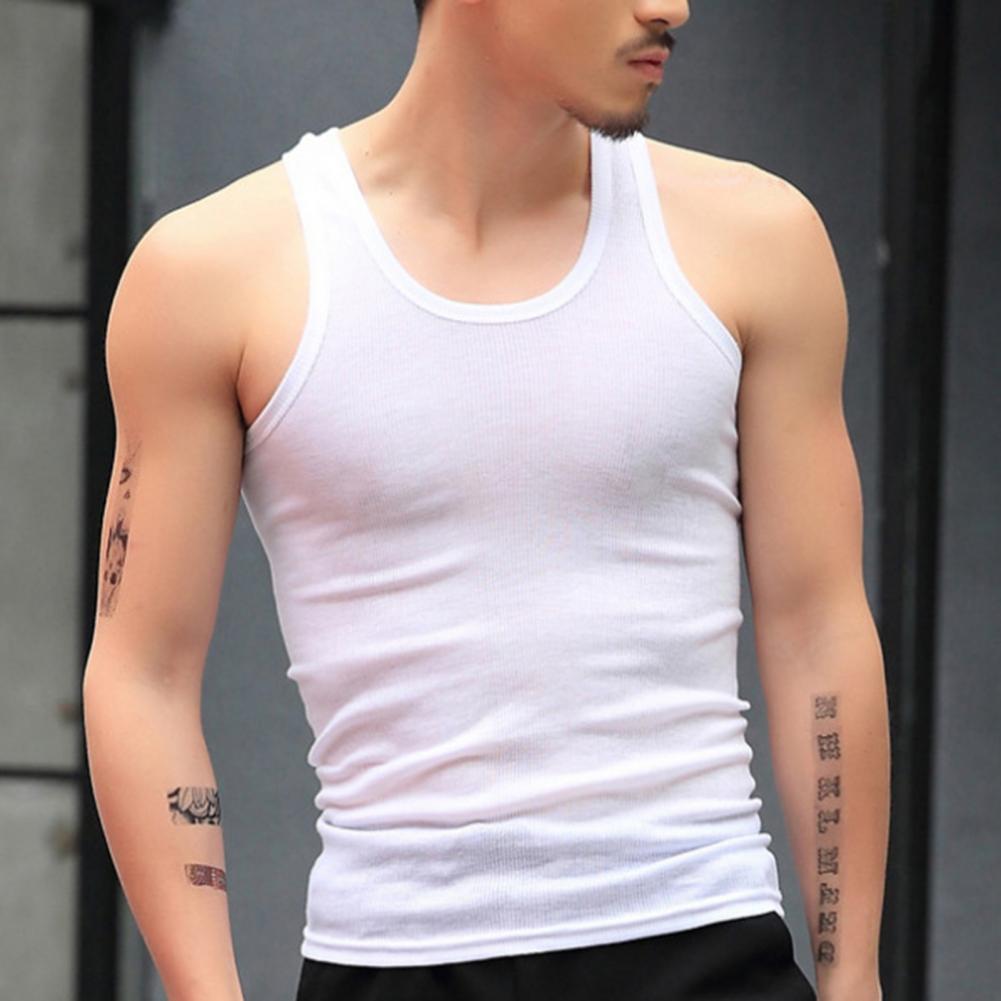 Men's Sleeveless Gym Sports Bodycon Tank Top