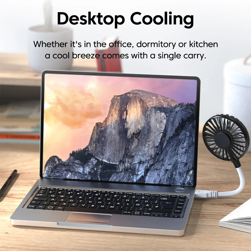 Portable Small Fan USB Fan Mini Silent Office Desk Fan For Summer Outdoors And Travel USB Cooling Fan Mini Play Plug Fans ﻿